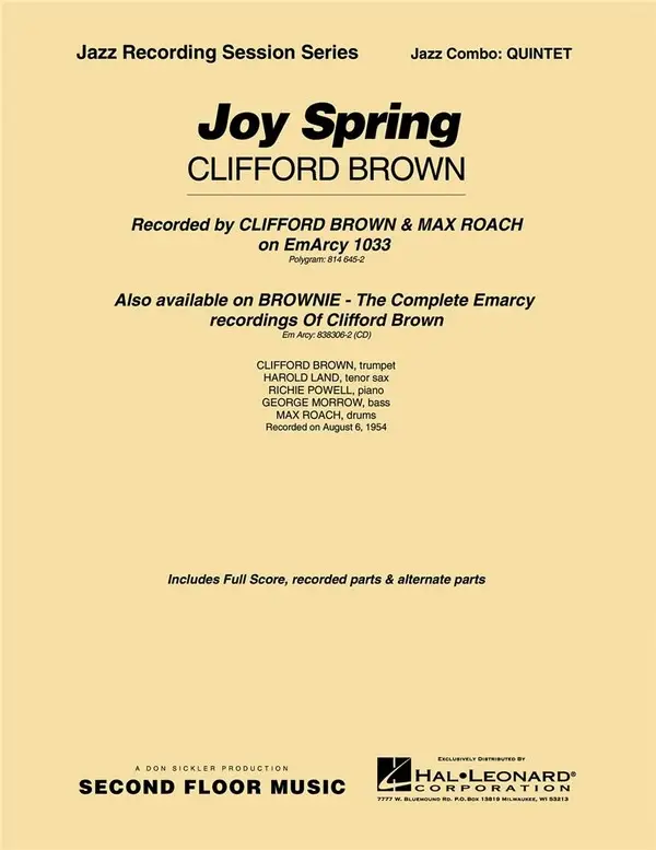 Abverkauf Clifford Brown, Joy Spring
