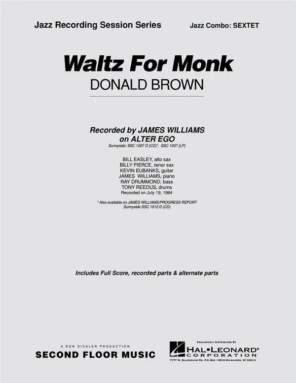 Donald Brown, Waltz for Monk Solange Der Vorrat Reicht