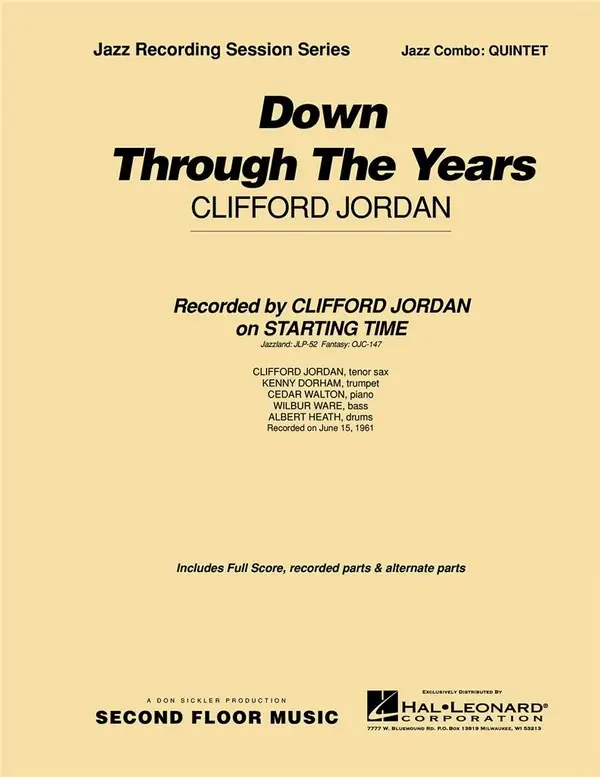 Abverkauf Clifford Jordan, Down Through the Years