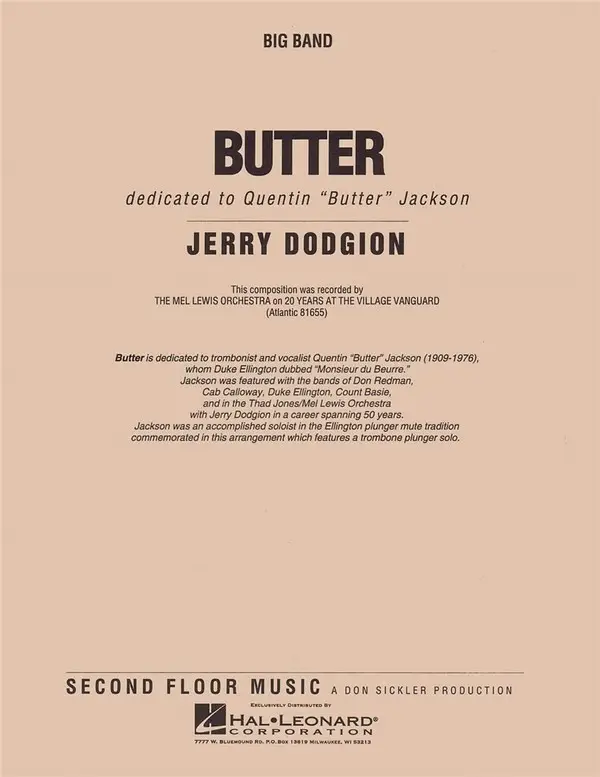 Jerry Dodgion, Butter Kostenloser Rückversand