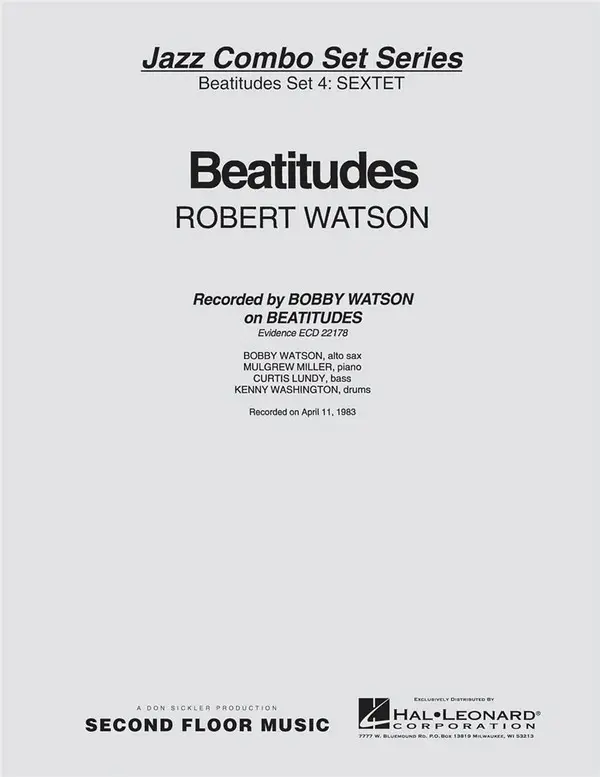 Robert Watson, Beatitudes Saisonangebot