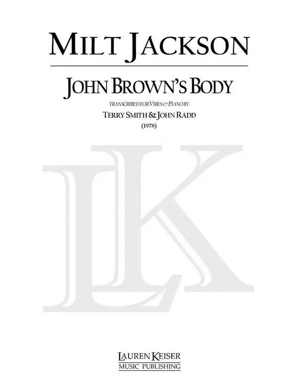 Begrenztes Angebot Milt Jackson, John Brown's Body for Vibes and Piano