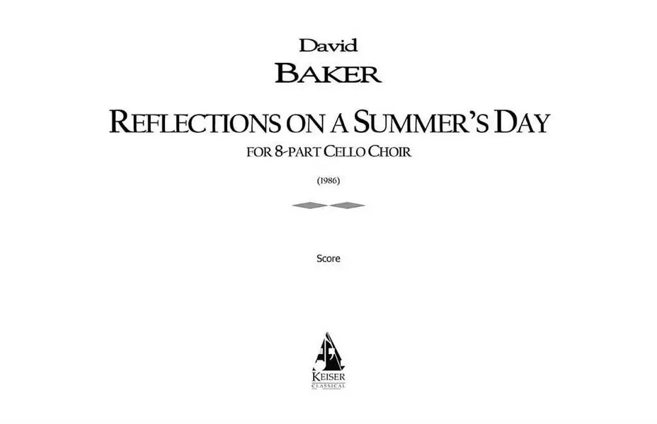 David Baker, Reflections on a Summer's Day Highlight