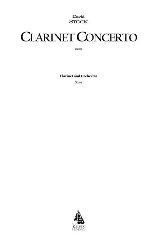 Direktkauf David Stock, Clarinet Concerto
