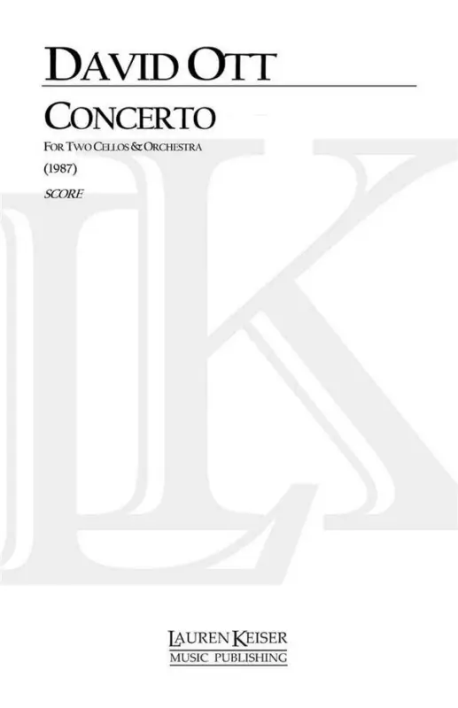 Versand Am Gleichen Tag David Ott, Concerto for Two Cellos and Orchestra