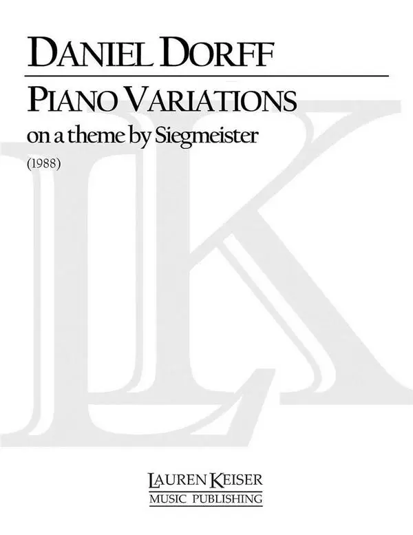 Daniel Dorff, Piano Variations on a Theme by Siegmeister Kostenfreie Lieferung