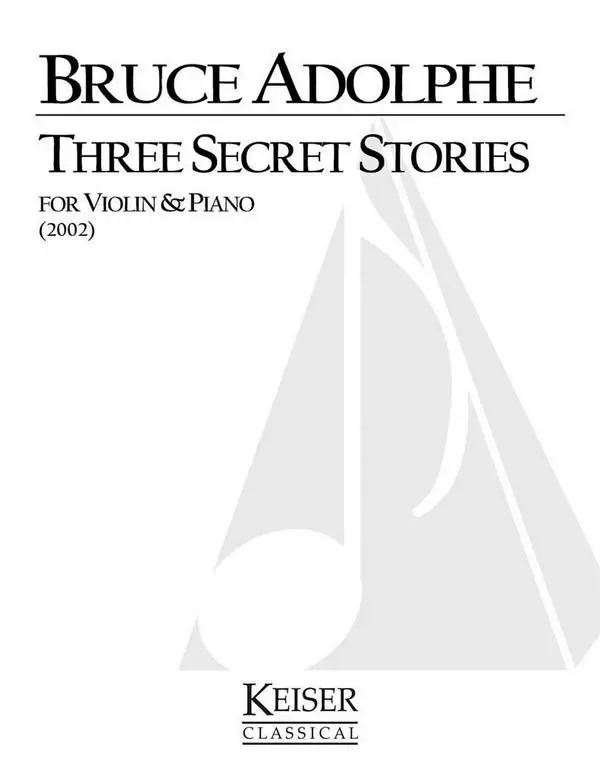 Versand Am Gleichen Tag Bruce Adolphe, Three Secret Stories