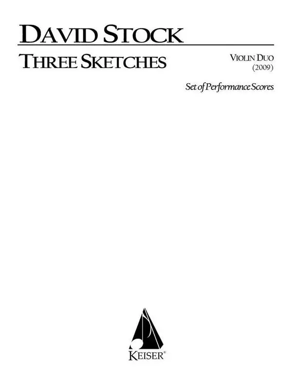 David Stock, 3 Sketches for Vioin Duo Jetzt Bestellen