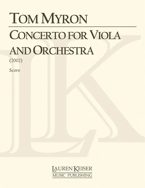 Tom Myron, Concerto for Viola and Orchestra Neue Kollektion