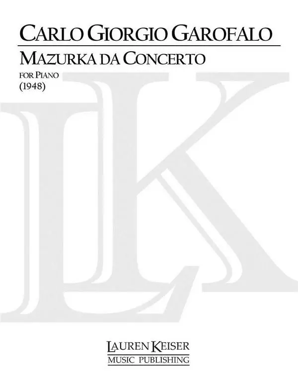 Carlo Giorgio Garofalo, Mazurka da Concerto Neue Kollektion