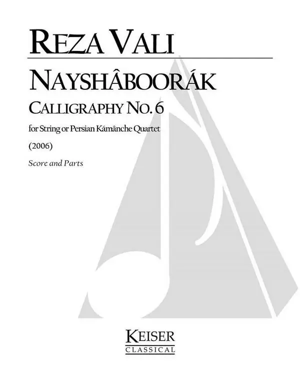 Zertifiziert Reza Vali, Nayshaboorak: Calligraphy No. 6