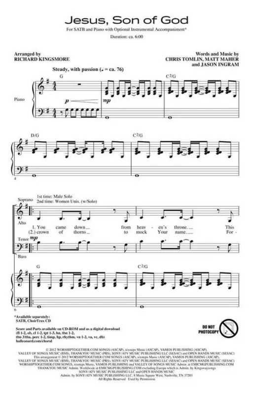 Preisreduziert Chris Tomlin_Jason Ingram_Matt Maher, Jesus, Son of God