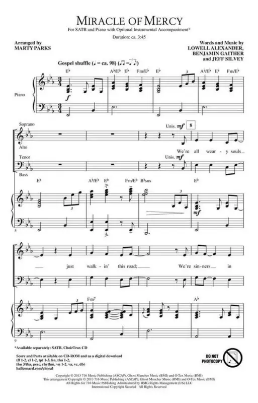 Beliebt Benjamin Gaither_Jeff Silvey_Lowell Alexander, Miracle of Mercy