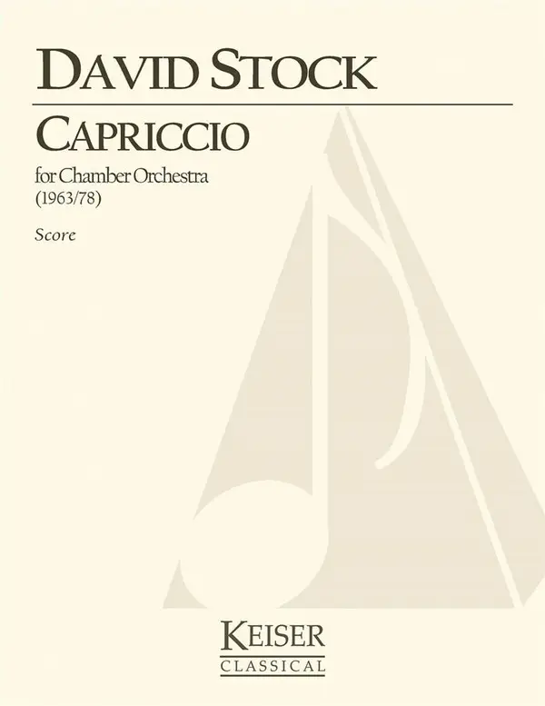 David Stock, Capriccio for Small Orchestra - Full Score Neu
