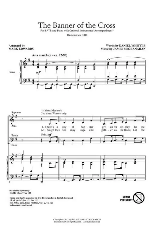 James McGranahan, The Banner of the Cross Ausverkauf