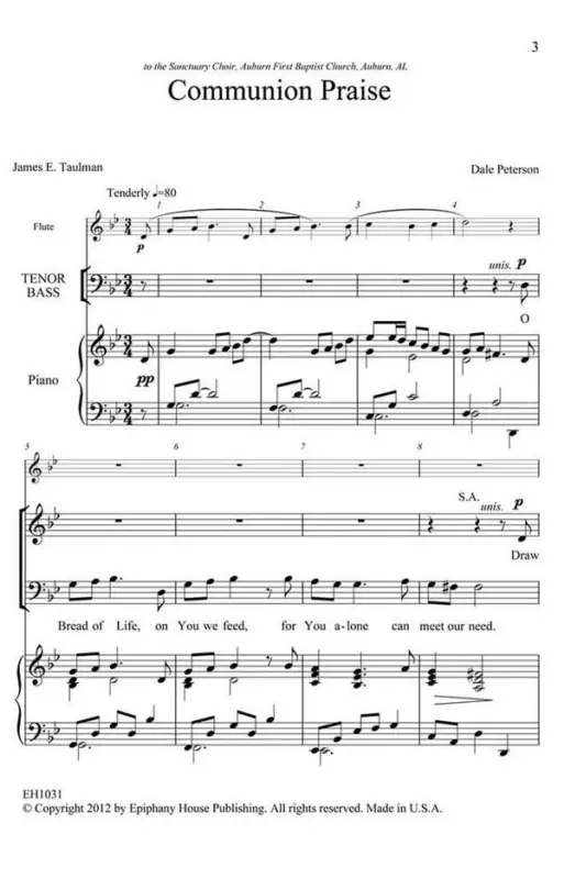 Nur Heute Dale Peterson, Communion Praise