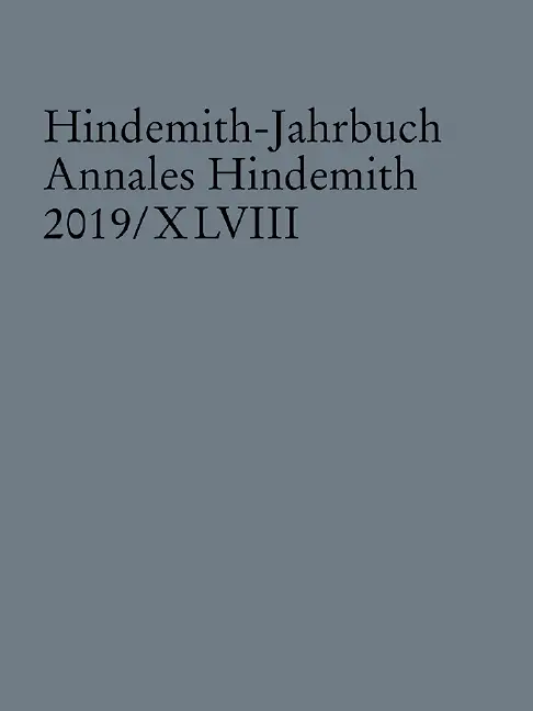Hindemith-Jahrbuch Band 48 Geprüft