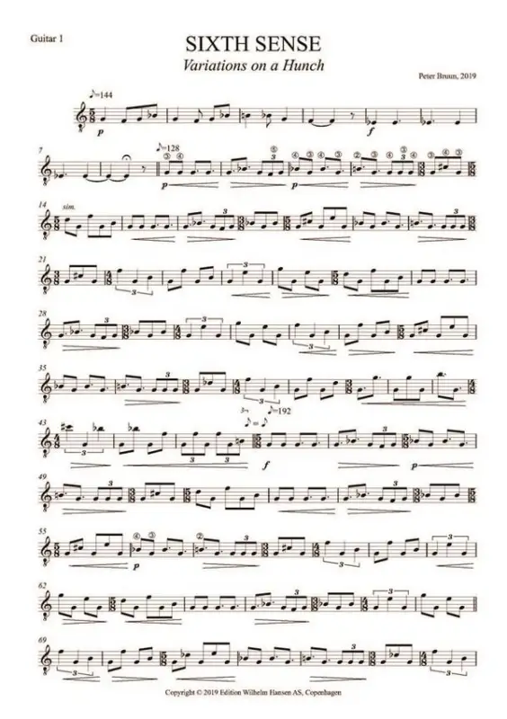 Schnäppchen Peter Bruun, Sixth Sense - Variations On A Hunch