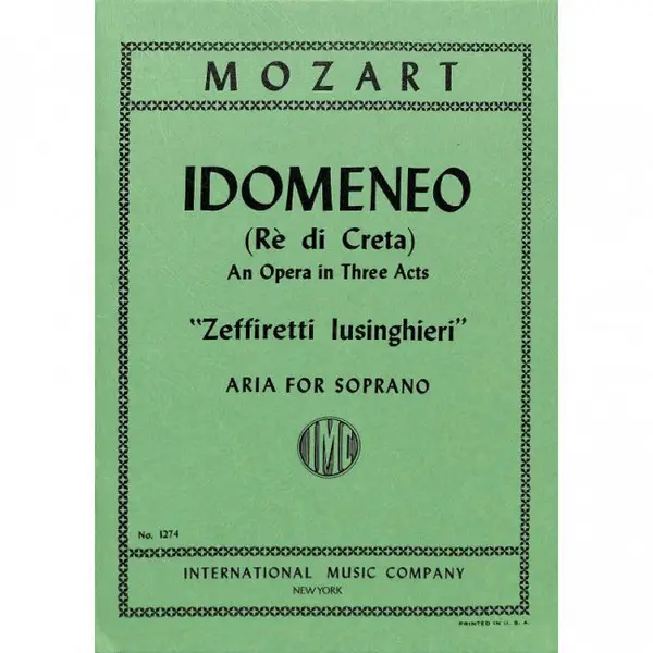 Wolfgang Amadeus Mozart, Zeffiretti Lusinghieri Da Idomeneo (It E Ing) Saisonangebot