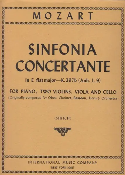 Mega-Angebot Wolfgang Amadeus Mozart, Sinfonia Concertante In E Flat K 297B