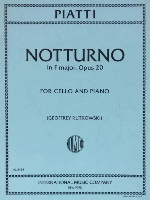 Nur Für Kurze Zeit Alfred Piatti, Notturno F major op.20