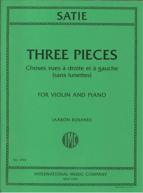 Wochenendangebot Eric Satie, Three Pieces