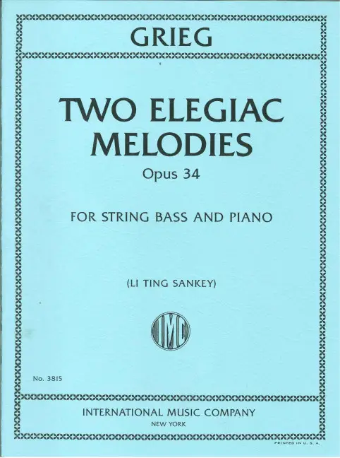 Edvard Grieg, Two Elegiac Melodies Opus 34 Bestseller