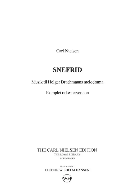 Carl Nielsen_Holger Drachmann, Snefrid - Incidental Music For Orchestr Wochenendangebot