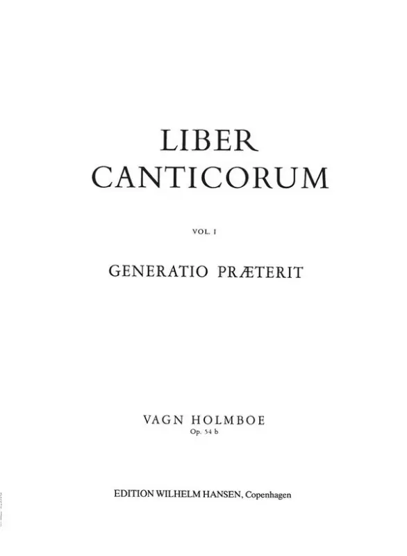 Vagn Holmboe, Generatio Praeterit Op.54b Beliebt