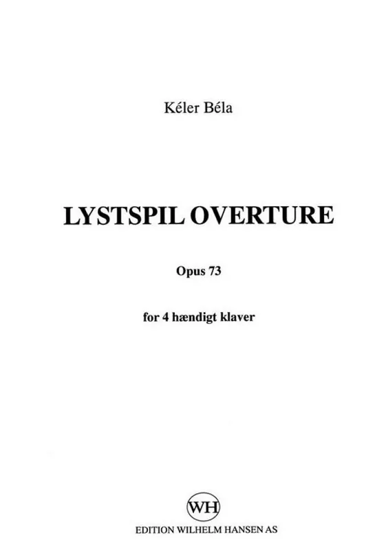Béla Keler, Lystspil Ouverture Op. 73 For 4-hændigt Klaver Rabatt