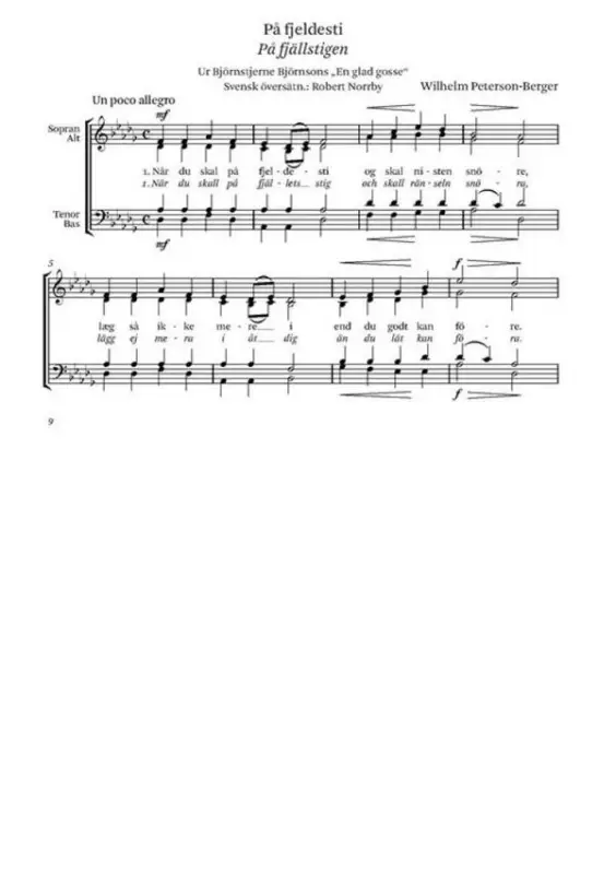 Wilhelm Peterson-Berger, Wilhelm Peterson-Berger Pa Fjeldesti Op. 11 N Bestpreis