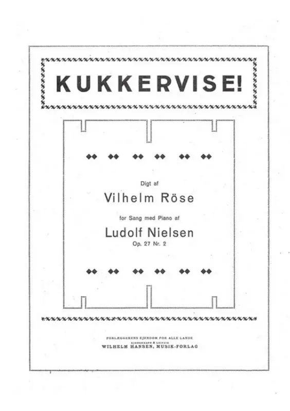 Bestseller Ludolf Nielsen, Kukkervise Op. 27 Nr. 2