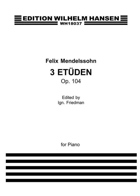 Direkt Vom Hersteller Felix Mendelssohn Bartholdy, 3 Etüden