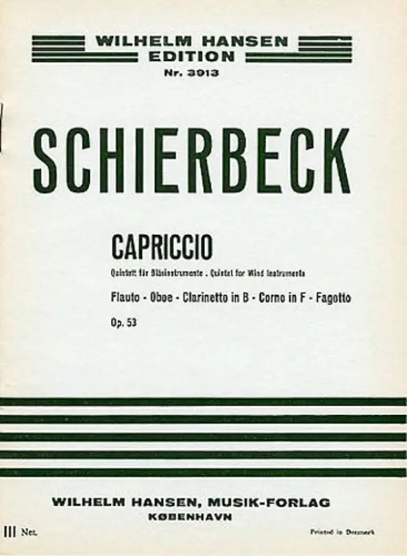 Schnäppchen Poul Schierbeck, Capriccio Op. 53
