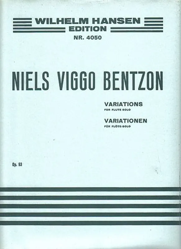 Super-Preis Niels Viggo Bentzon, Variations For Solo Flute Op. 93