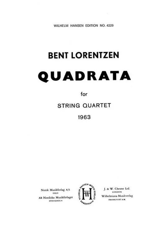 Zertifiziert Bent Lorentzen, Quadrata 1963