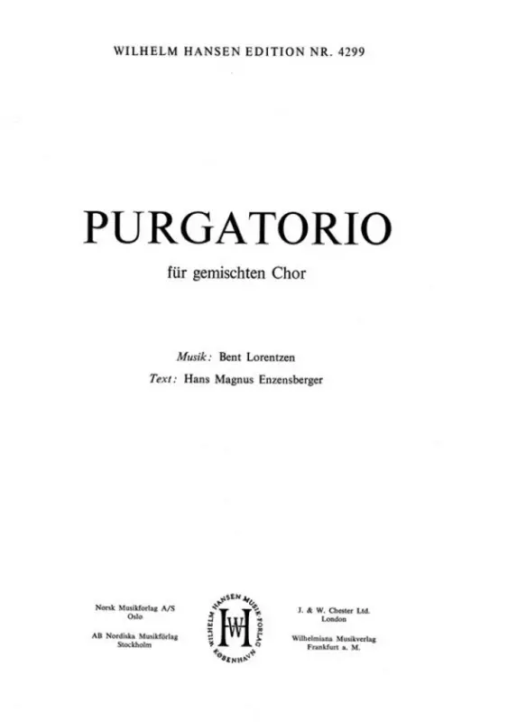 Sonderangebot Bent Lorentzen, Purgatorio