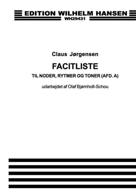 Begrenztes Angebot Claus Jorgensen, Facitliste Til Claus Jorgensen