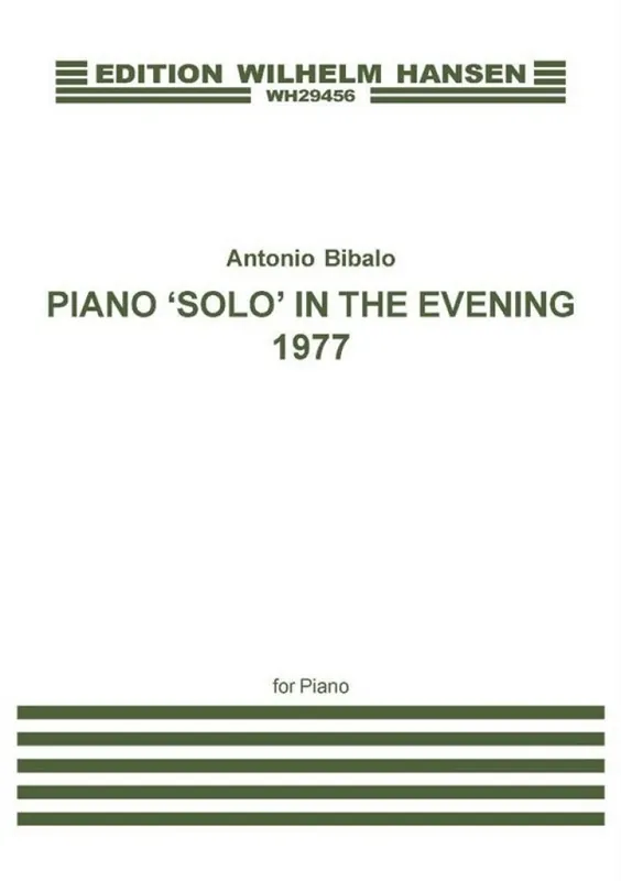 Antonio Bibalo, Piano 'Solo' In The Evening Versand Am Gleichen Tag