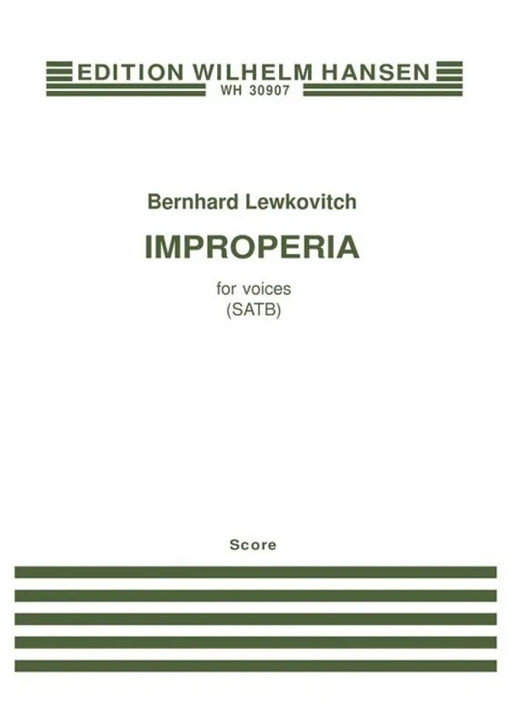 Bernhard Lewkovitch, Improperia Preis Gesenkt