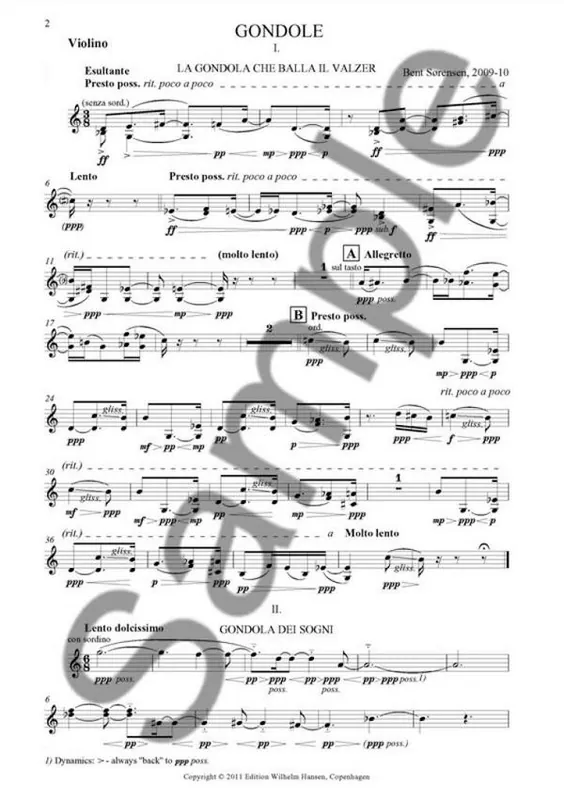 Bent Sörensen, Gondole for String Trio Sofort Bestellen