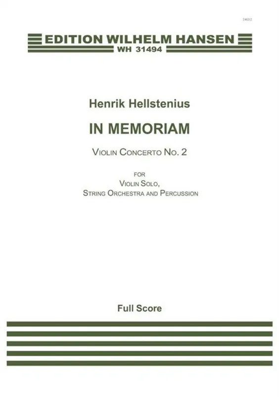 Top-Angebot Henrik Hellstenius, In Memoriam, Violin Concerto No. 2