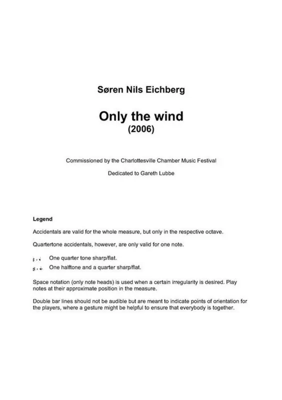 Sören Nils Eichberg, Only The Wind Heißes Angebot