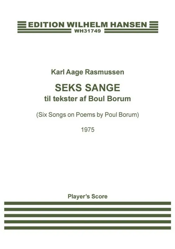 Bestseller Karl Aage Rasmussen, Seks Sange - Six Songs