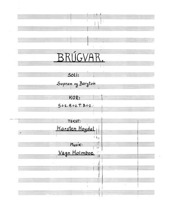 Bestseller Vagn Holmboe_Karsten Hoydal, Brugvar