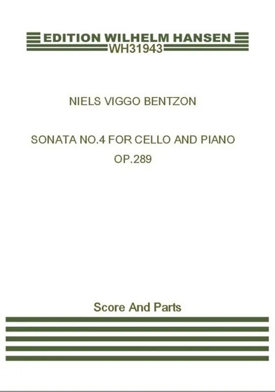 Direktkauf Niels Viggo Bentzon, Sonata No. 4 For Cello And Piano, Op.289