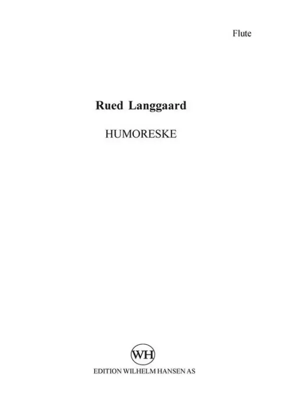 Billig Rued Langgaard, Humoreske/Humoresque