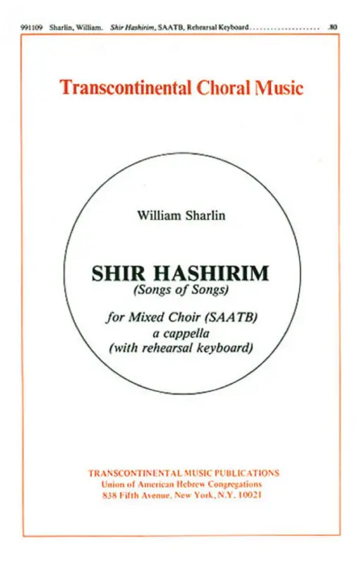 William Sharlin, Shir Hashirim Song Of Songs Jetzt Bestellen
