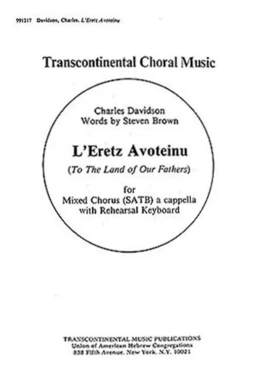 Charles Davidson, L'eretz Avoteinu to The Land Of Our Fathers Kracherpreis