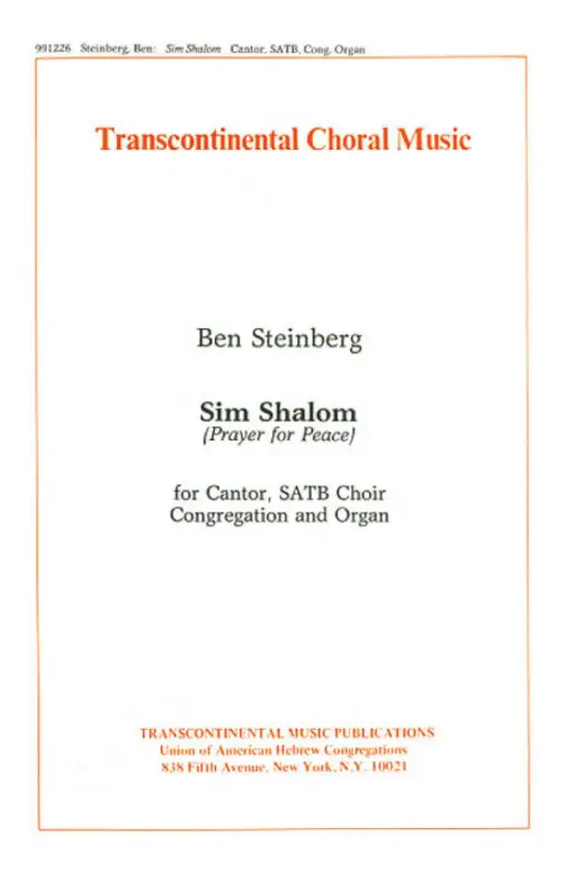 Super-Preis Ben Steinberg, Sim Shalom Prayer For Peace
